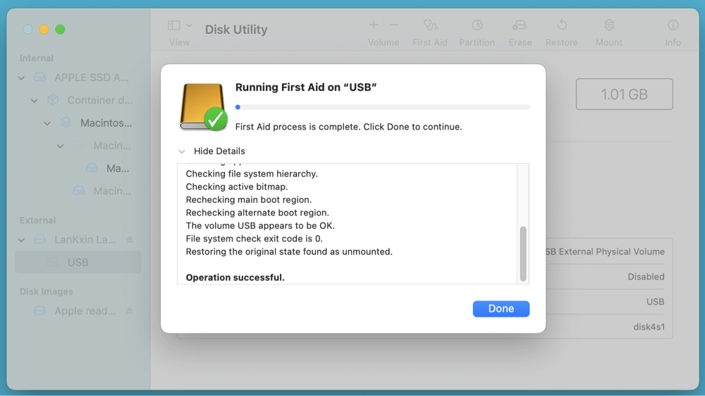 fixes for USB drive detection issues on a Mac