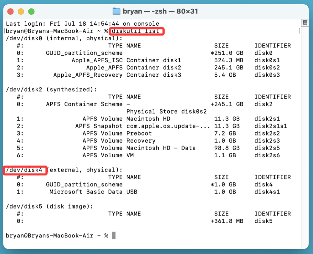 fixes for USB drive detection issues on a Mac