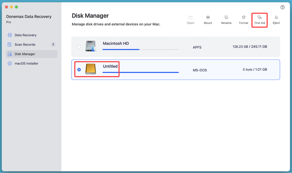 fixes for USB drive detection issues on a Mac