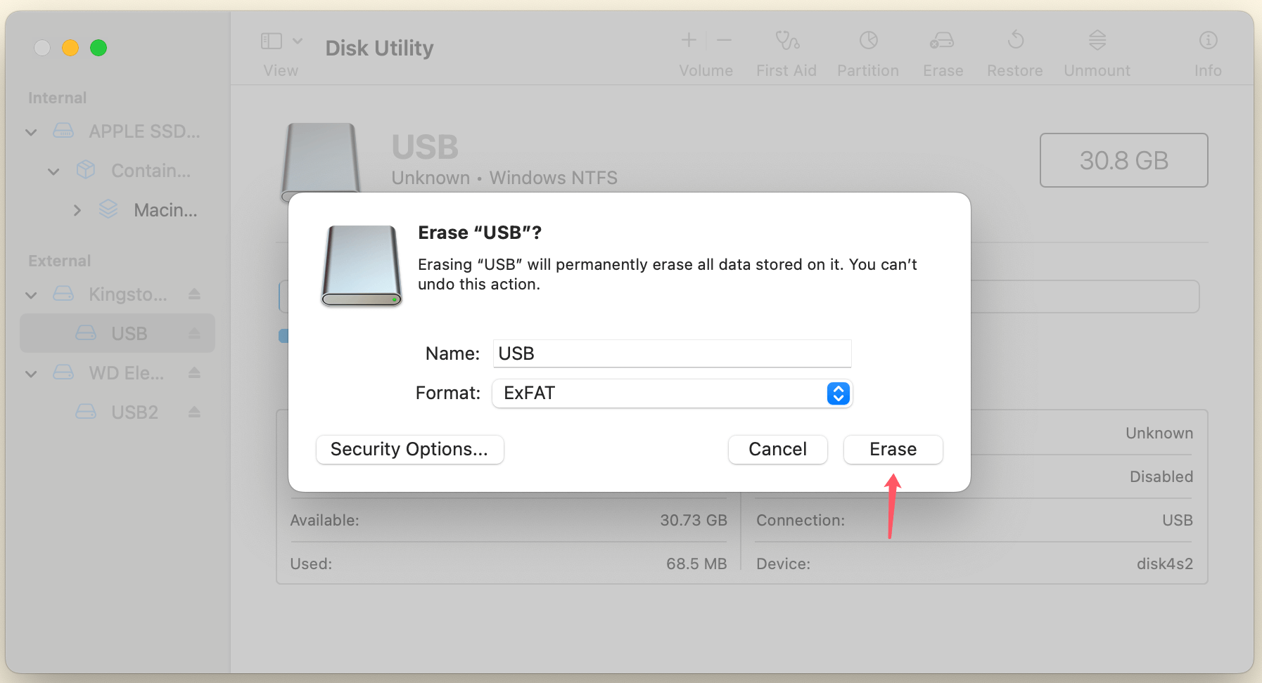 USB drive that's read-only on your Mac