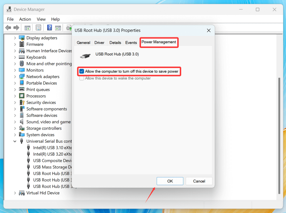 USB port might not work on a Windows laptop or desktop