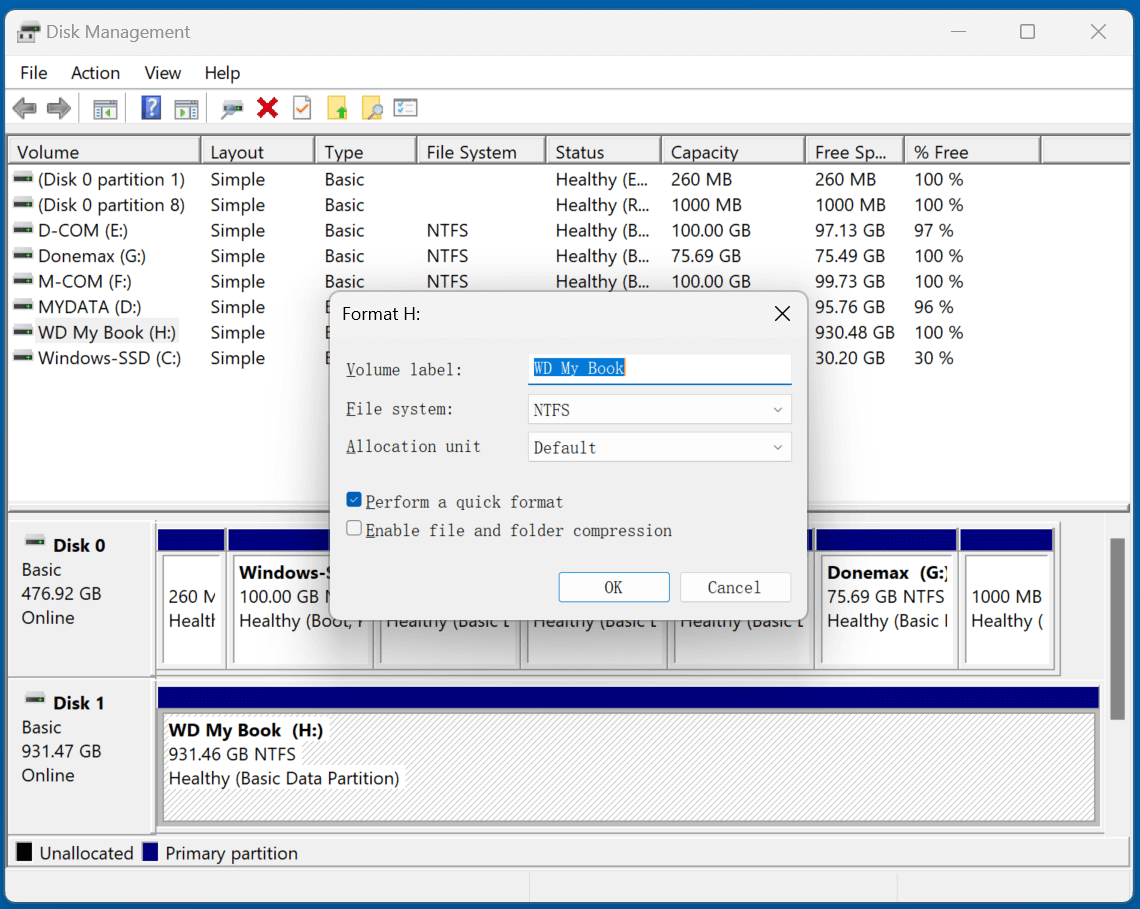 fix WD My Book not showing up on Windows 11/10/8