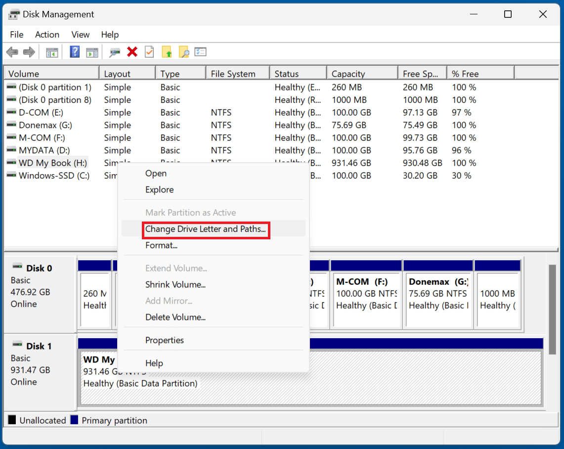 fix WD My Book not showing up on Windows 11/10/8
