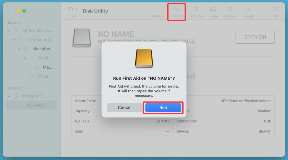 flash drive might not be appearing on your Mac