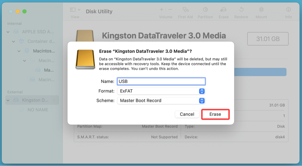 flash drive might not be appearing on your Mac