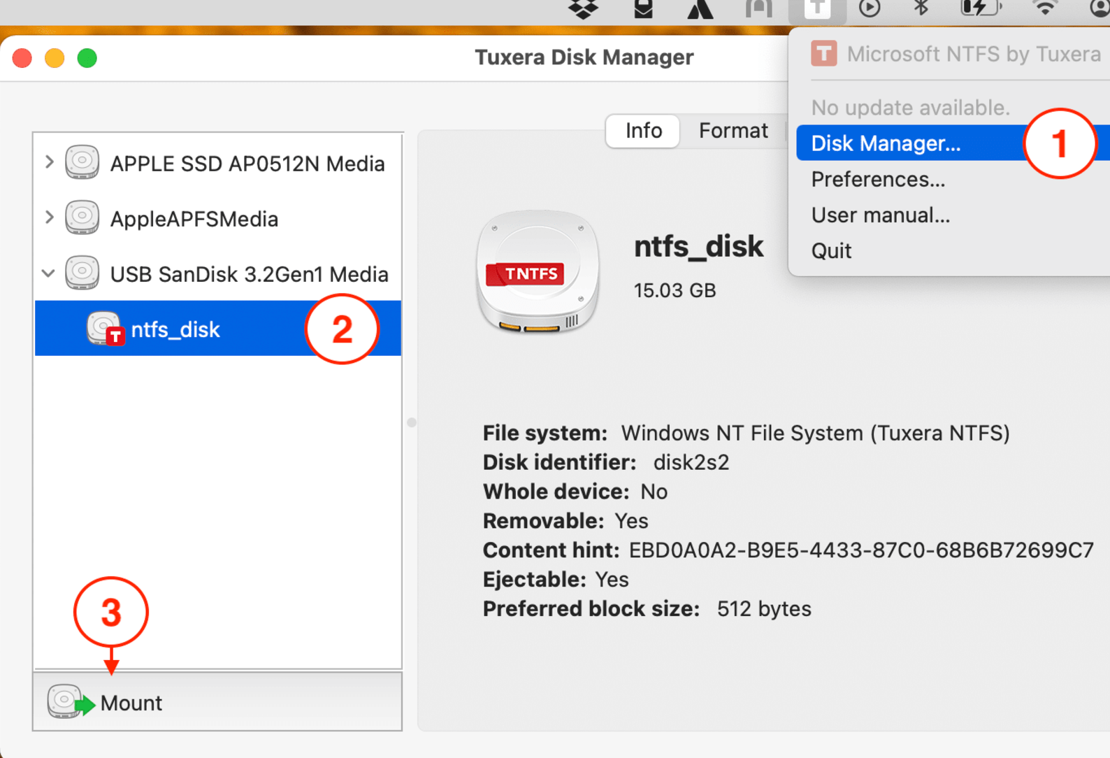 forcing an NTFS drive to mount on a Mac