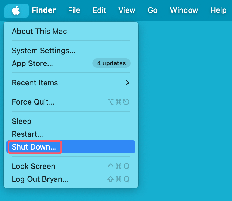 force shut down your Mac