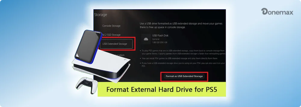 formatting a drive for the PS5