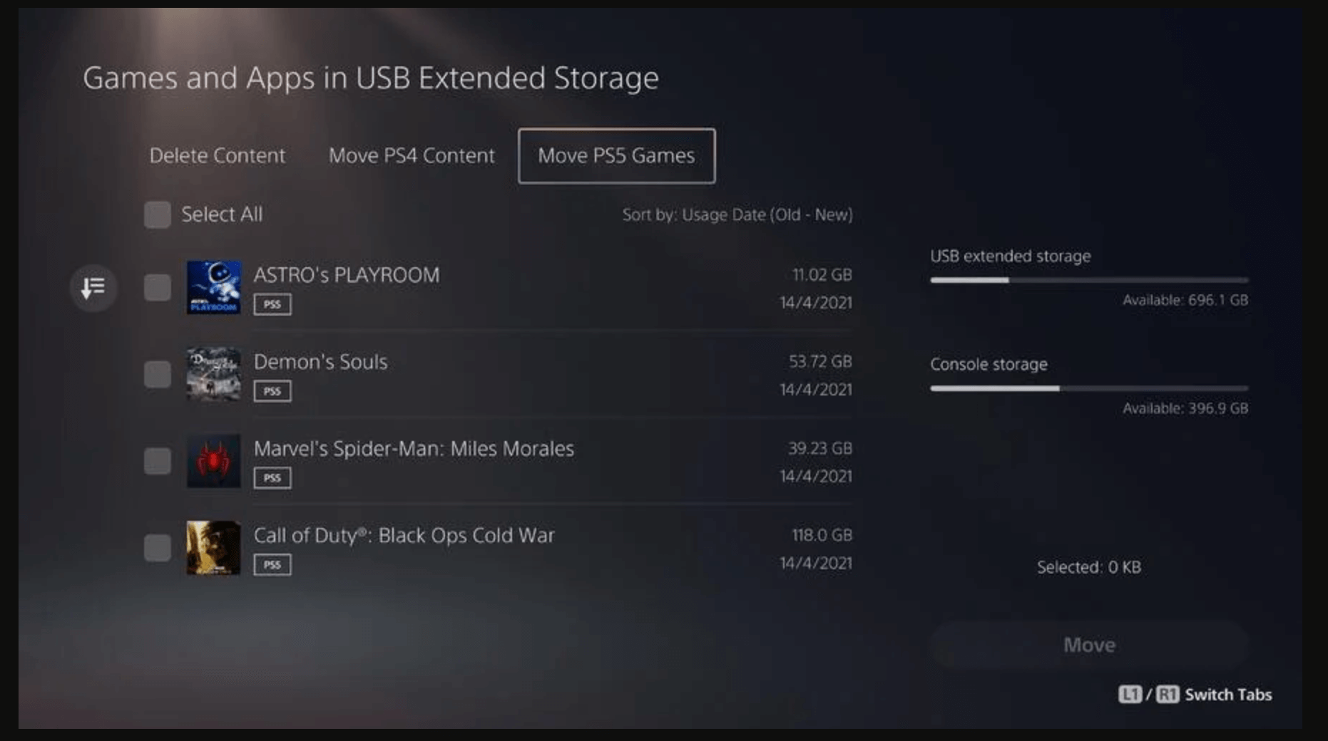 formatting a drive for the PS5