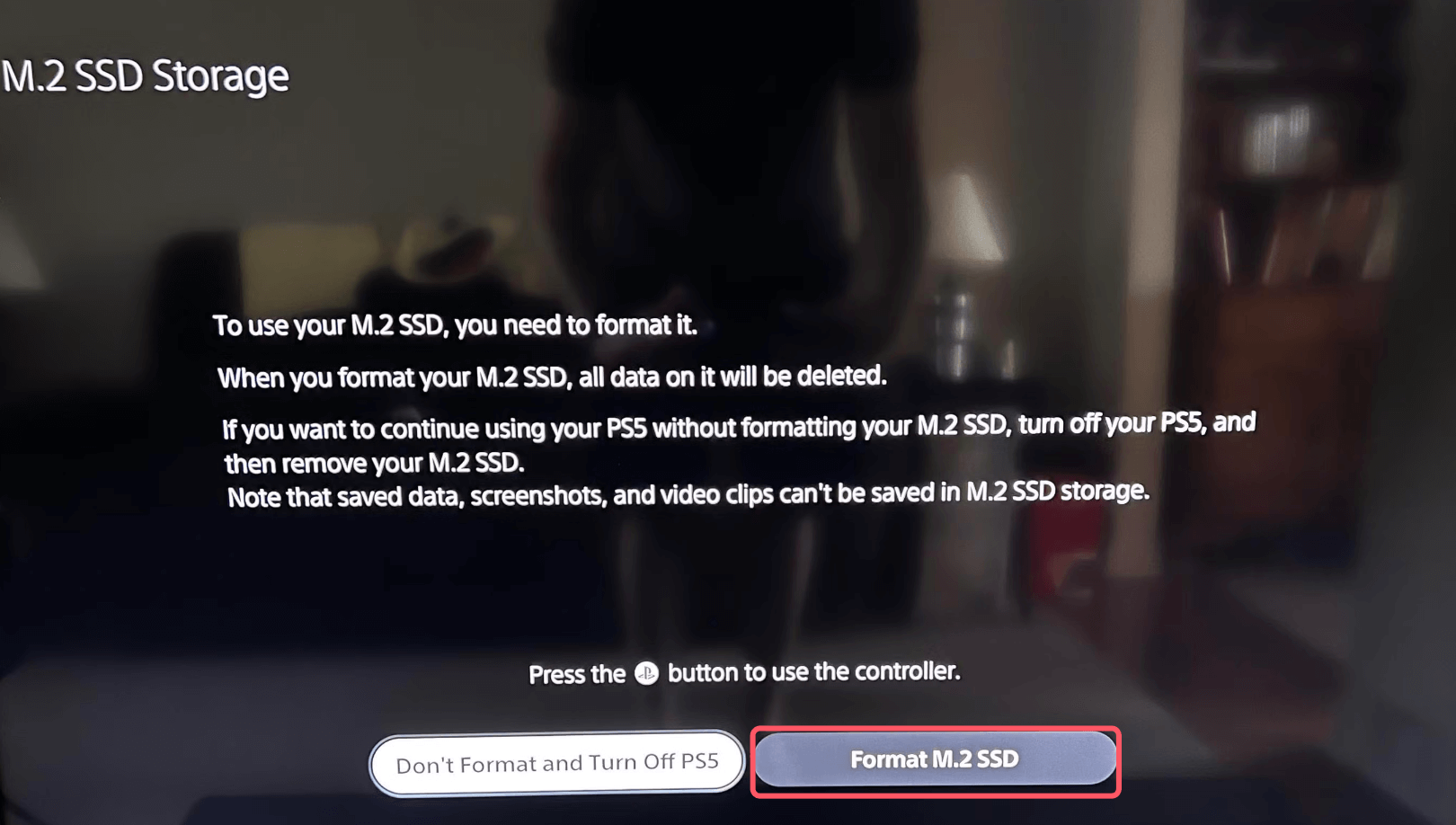 formatting a drive for the PS5