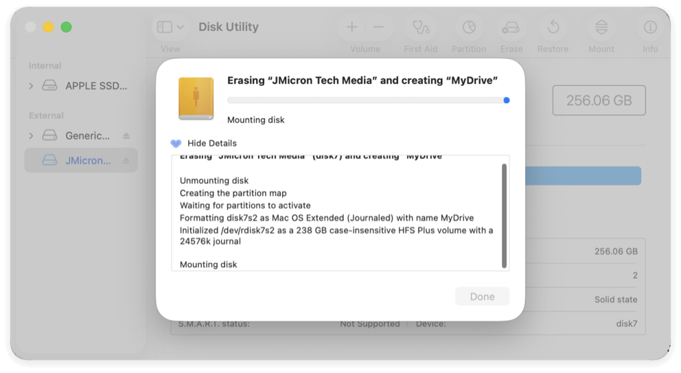format an external hard drive for macOS Tahoe