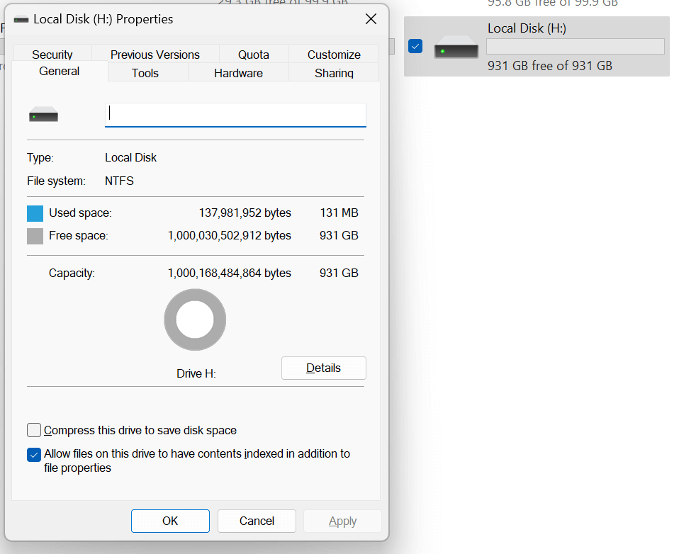 Formatting an external hard drive using CMD