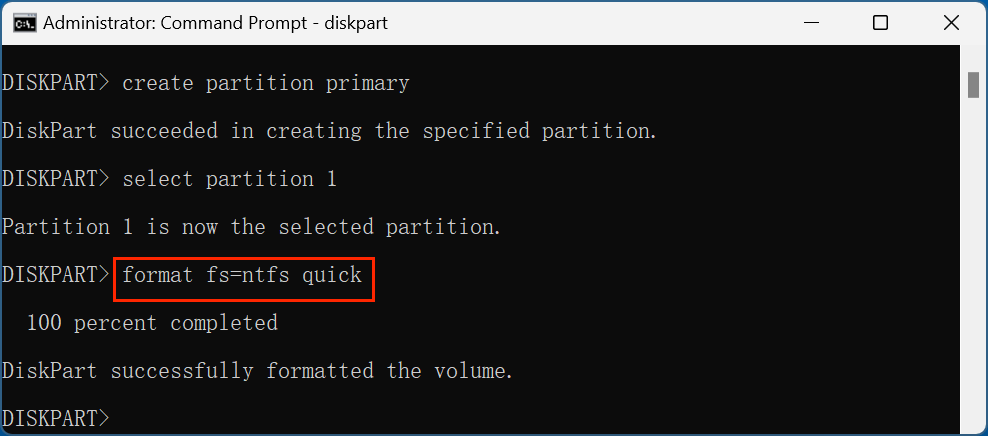 Formatting an external hard drive using CMD