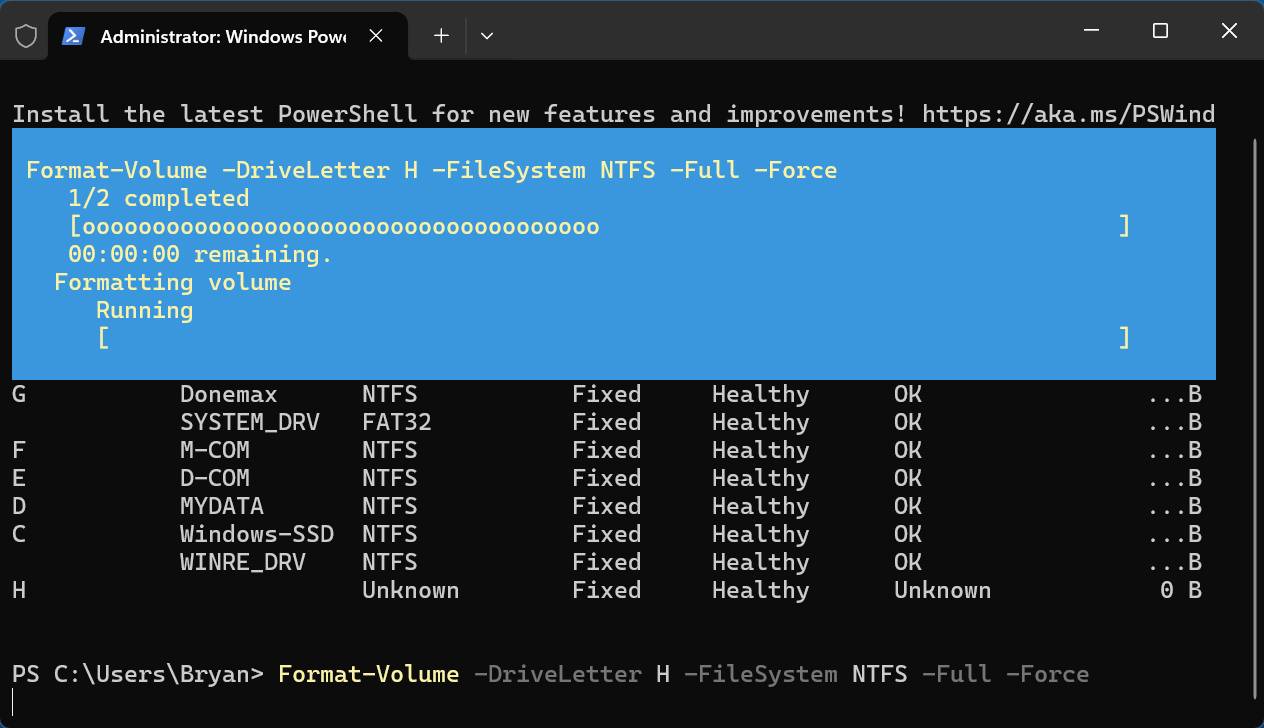 format a hard drive in Windows 11