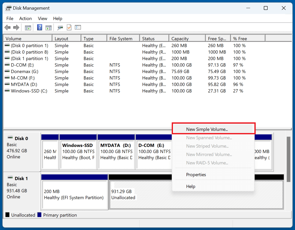 format a hard drive in Windows 11