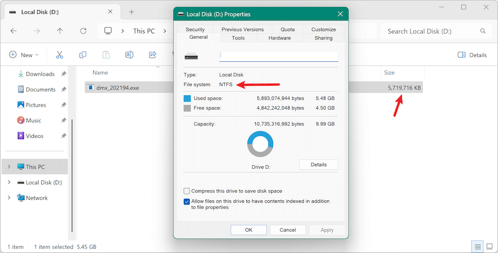 format SD card to NTFS on Windows