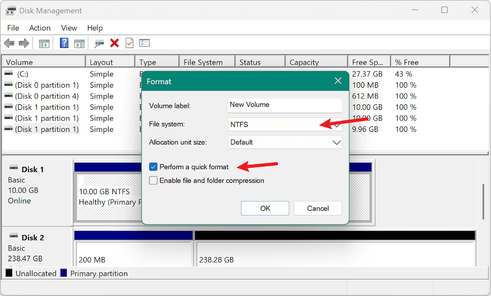 format SD card to NTFS on Windows