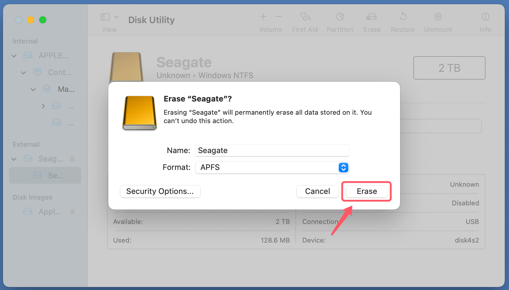 Format a Seagate Backup Plus Drive