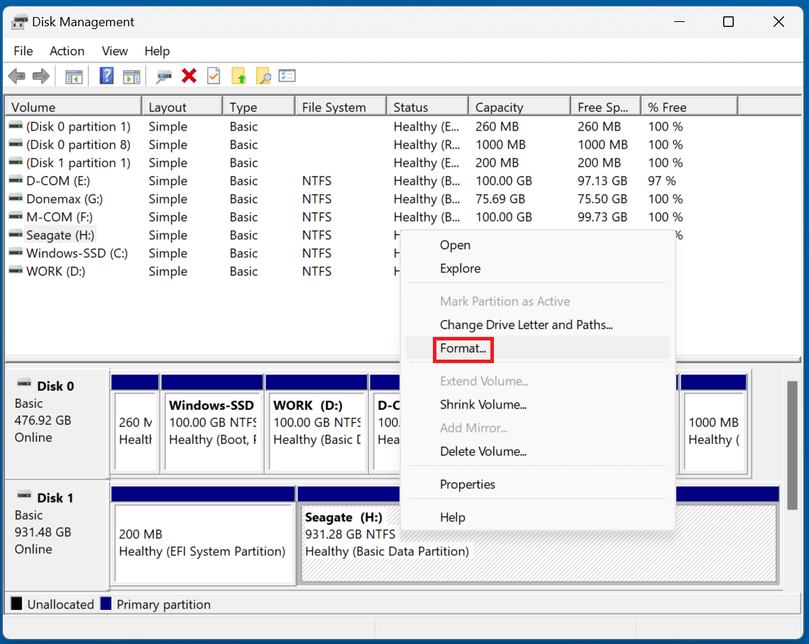 Formatting a Seagate Game Drive