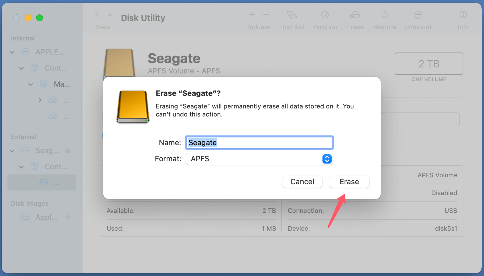formatting Seagate One Touch HDDs and SSDs