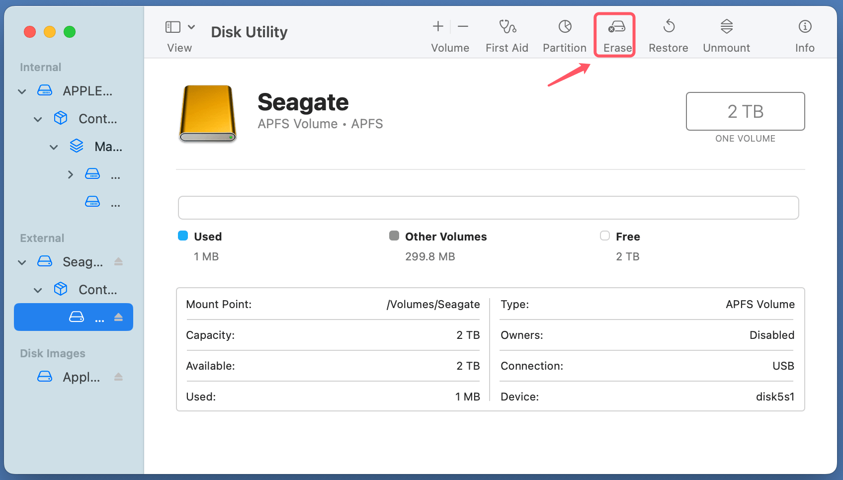 formatting Seagate One Touch HDDs and SSDs