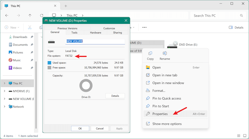 format to FAT32 with CMD