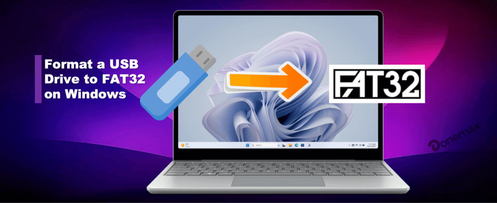 format USB drive to FAT32 on Windows