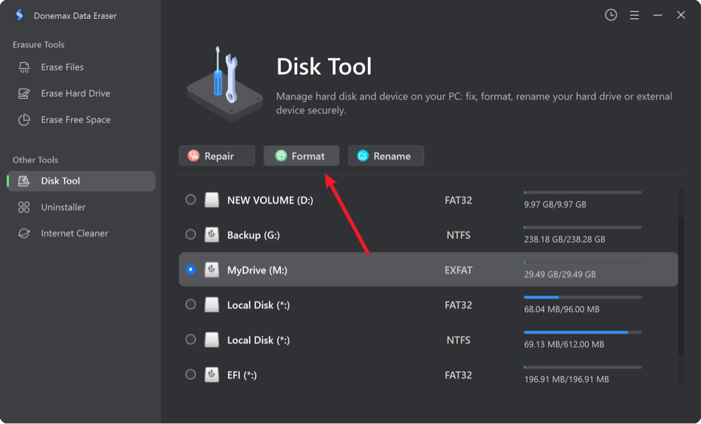 format USB drive to FAT32 on Windows