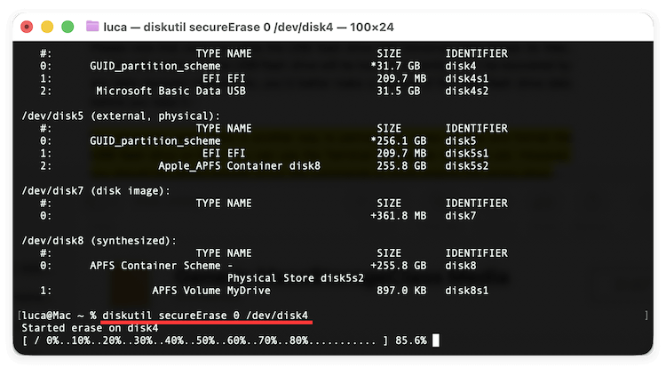 Format USB flash drive on Mac using Disk Utility