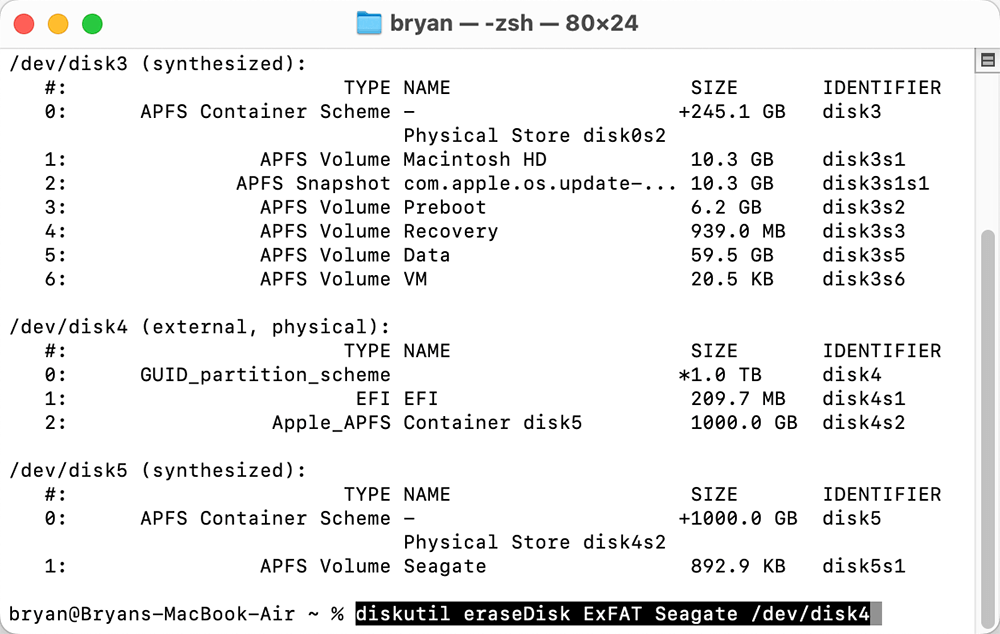 type command and press Enter