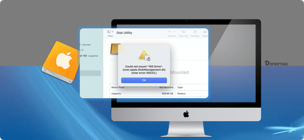 fix external hard drive not mount on Mac