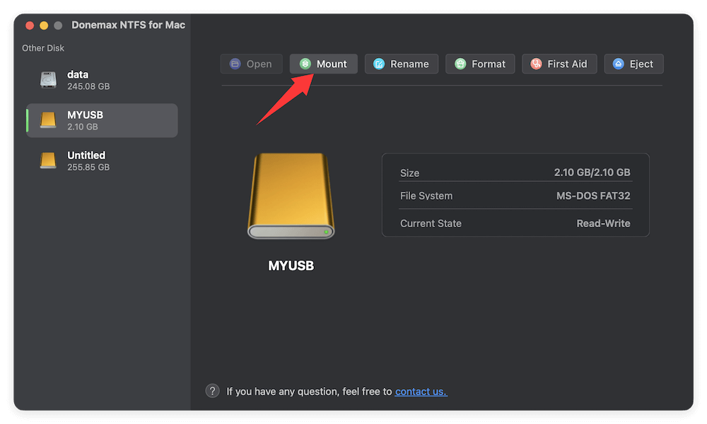 fix external hard drive not mount on Mac