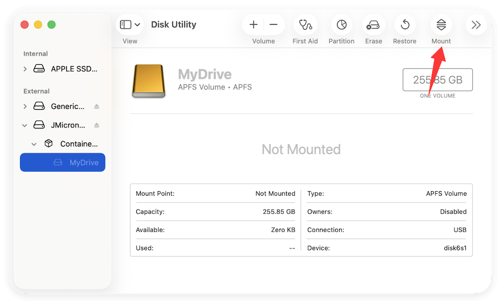 fix external or USB drive unreadable on macOS Tahoe