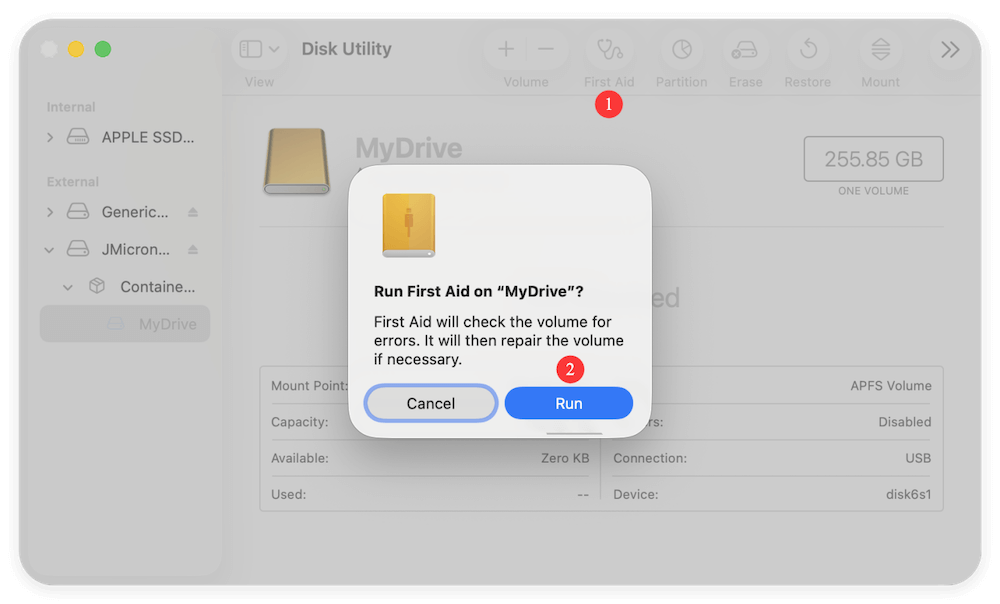 fix external or USB drive unreadable on macOS Tahoe