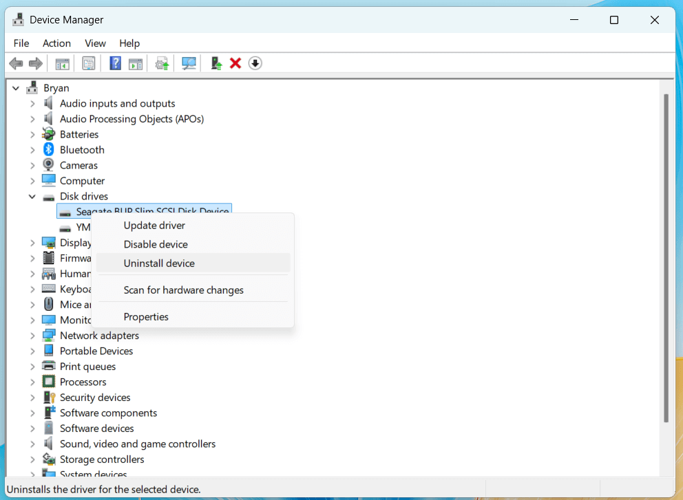 Reinstall the Driver