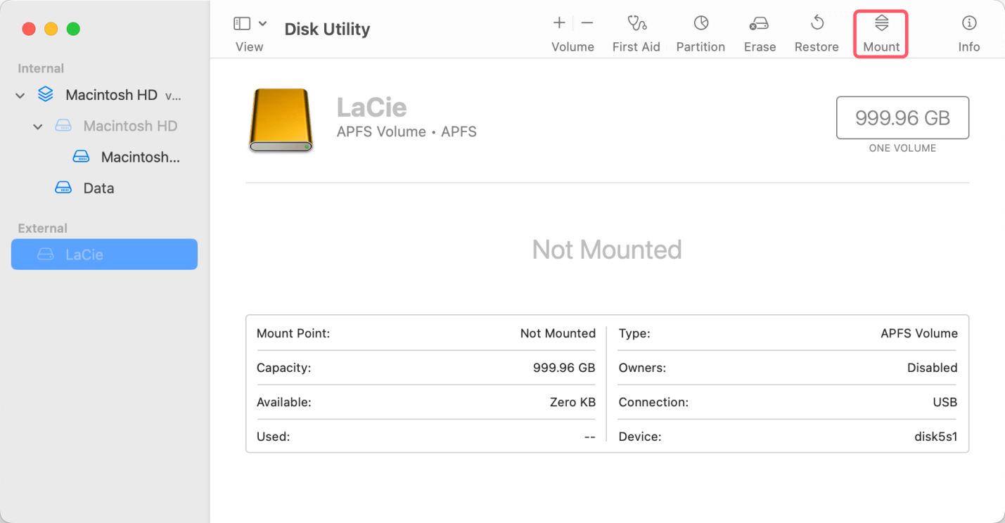 Check Disk Utility