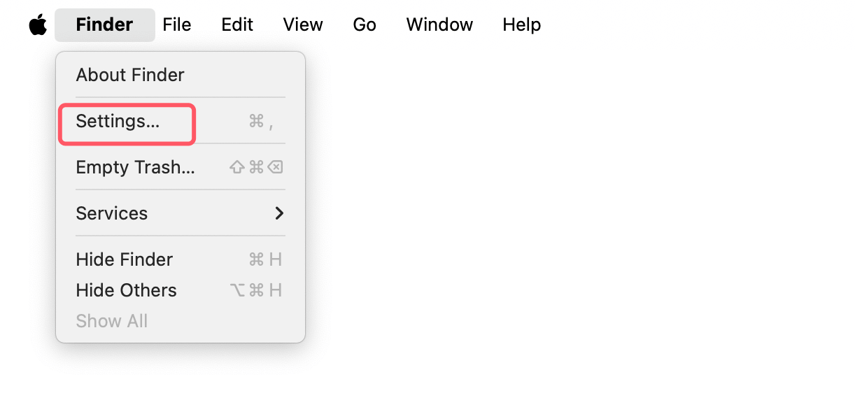 Change macOS Drive Finder Settings