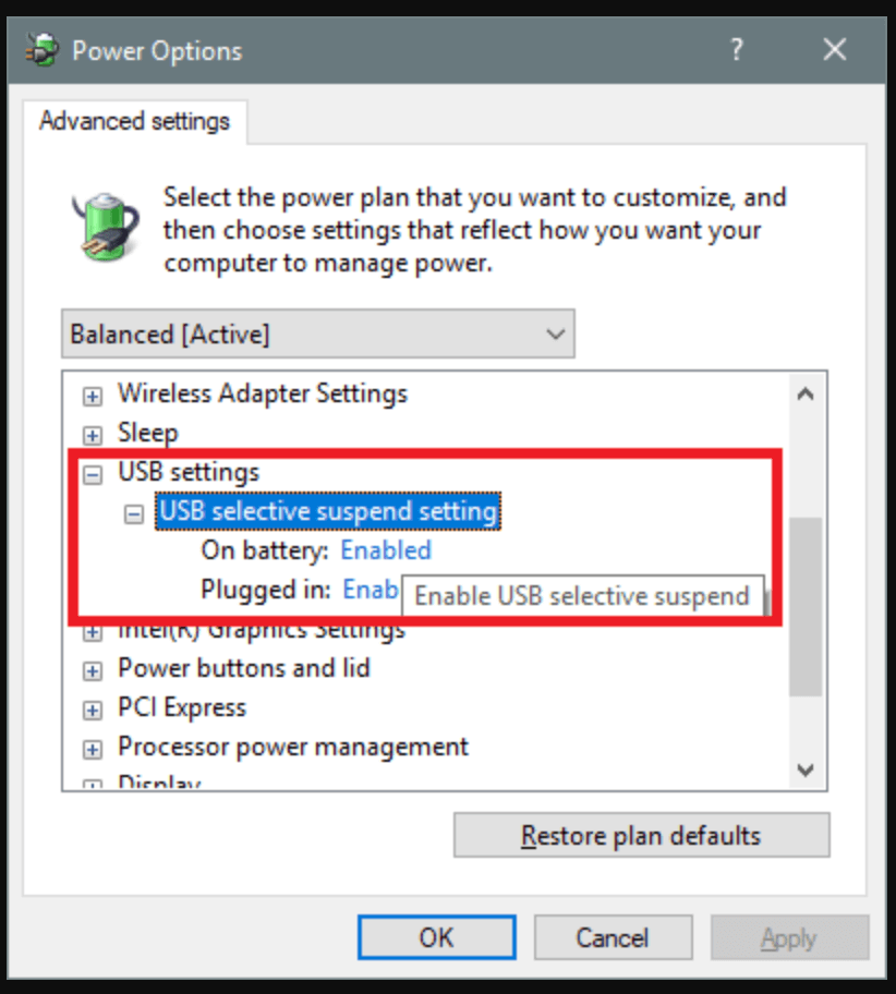 How to Disable USB Selective Suspend