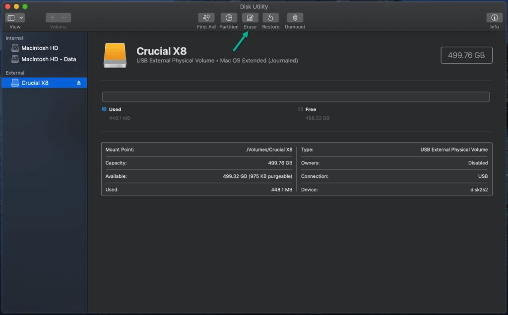 unformat Crucial X10 Pro Portable SSD