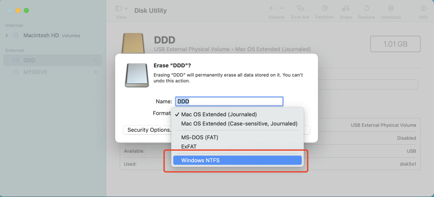 How to Format A Hard Drive to NTFS on Mac?