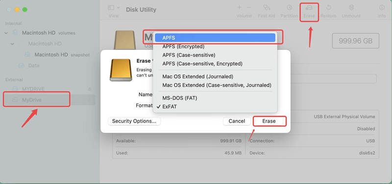 Format Kingston XS1000 XS2000 External SSD for Mac