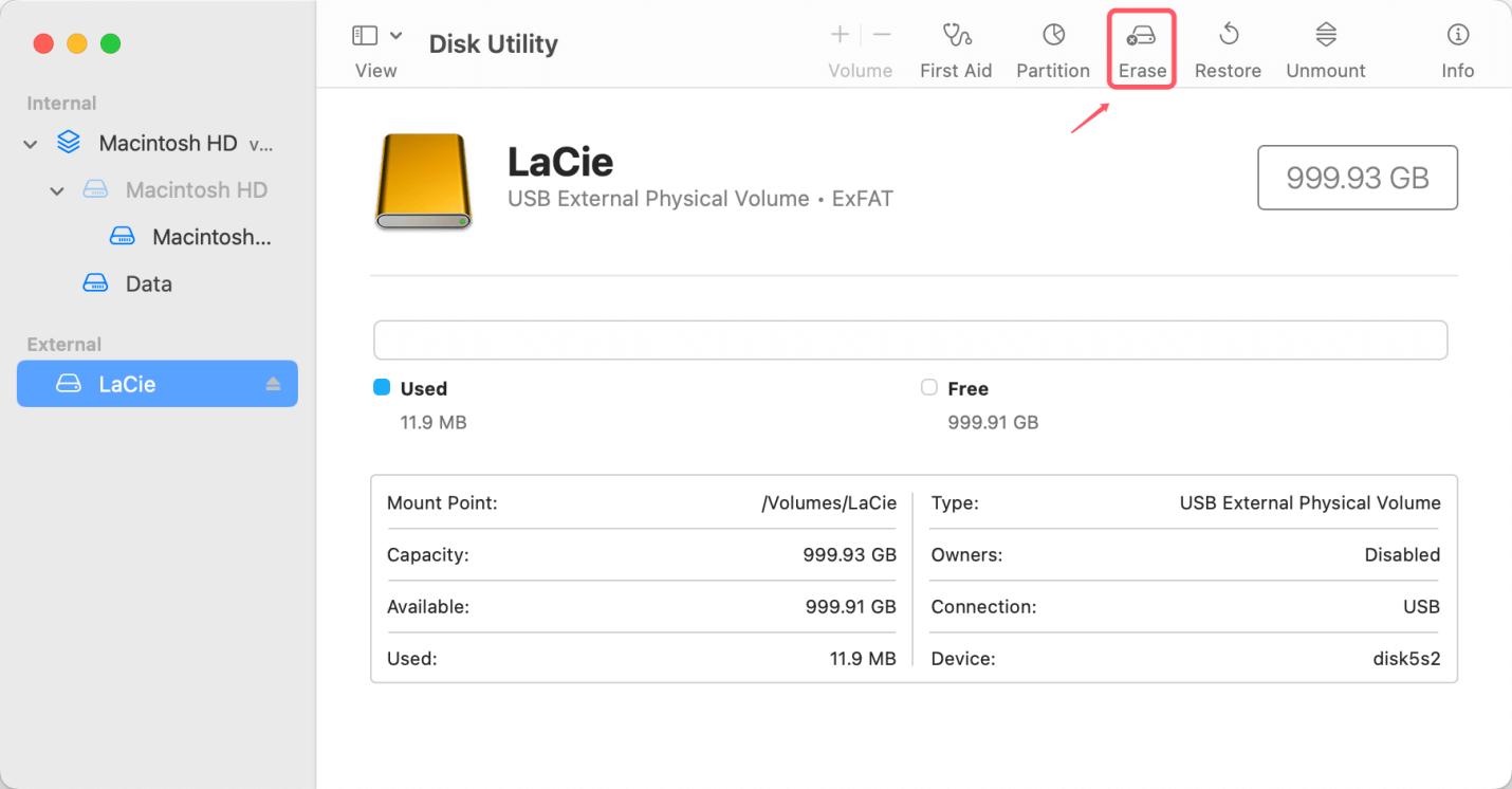 select your LaCie Rugged portable hard drive