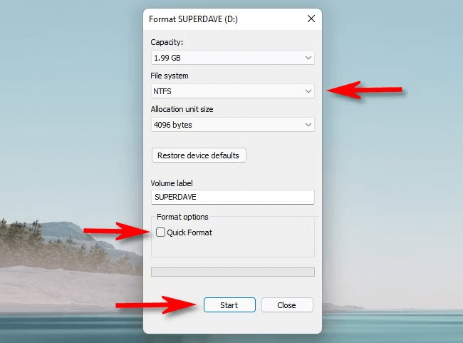 format Samsung Portable SSD X5
