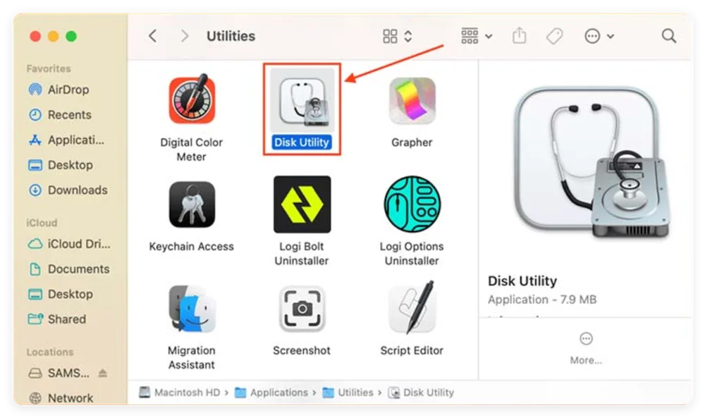 open Disk Utility