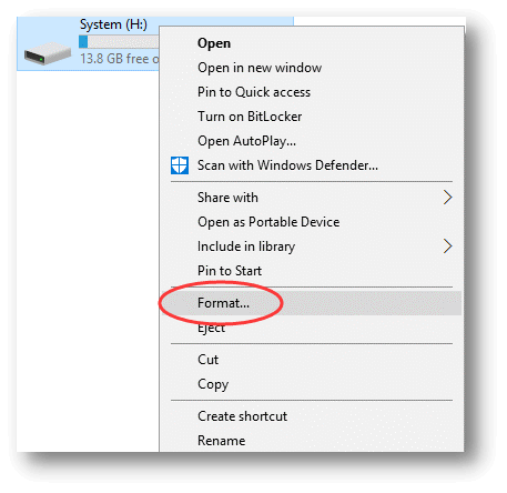 Reformatting the Drive