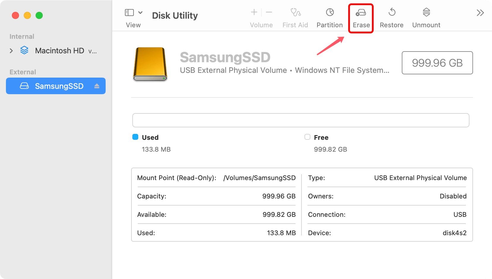 How to Use Samsung Portable SSD T7 on Mac