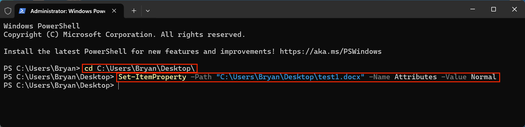 hide and unhide files and folders
