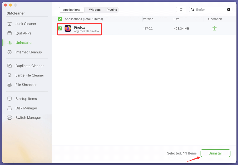 how to uninstall Firefox on Mac
