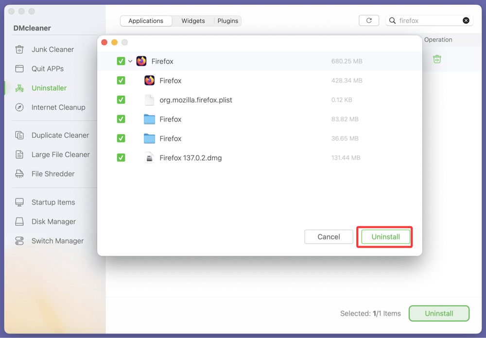 how to uninstall Firefox on Mac