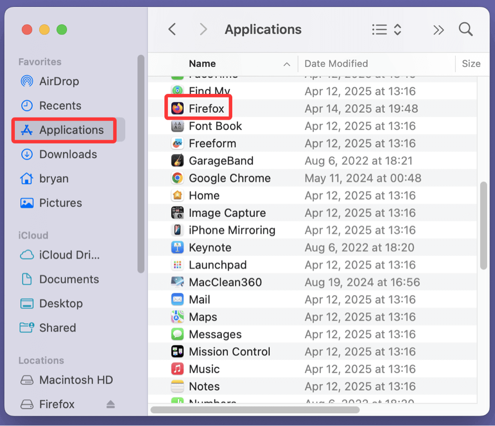 how to uninstall Firefox on Mac
